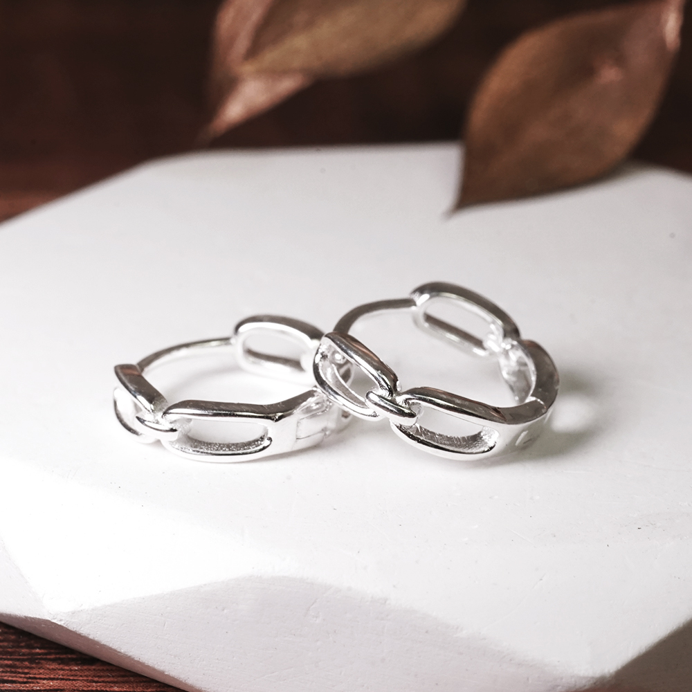 純銀 堅毅之心 易扣耳環 925純銀耳環 女生耳環 男生耳環