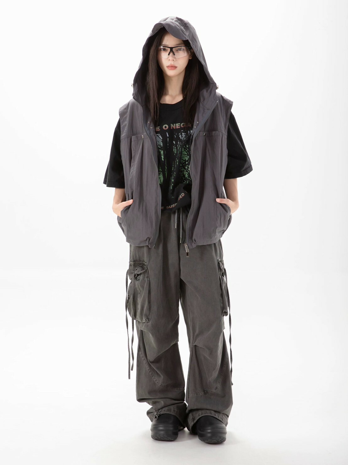 RHOM 圓領 五分袖 廓形 寬鬆 上衣 #短袖