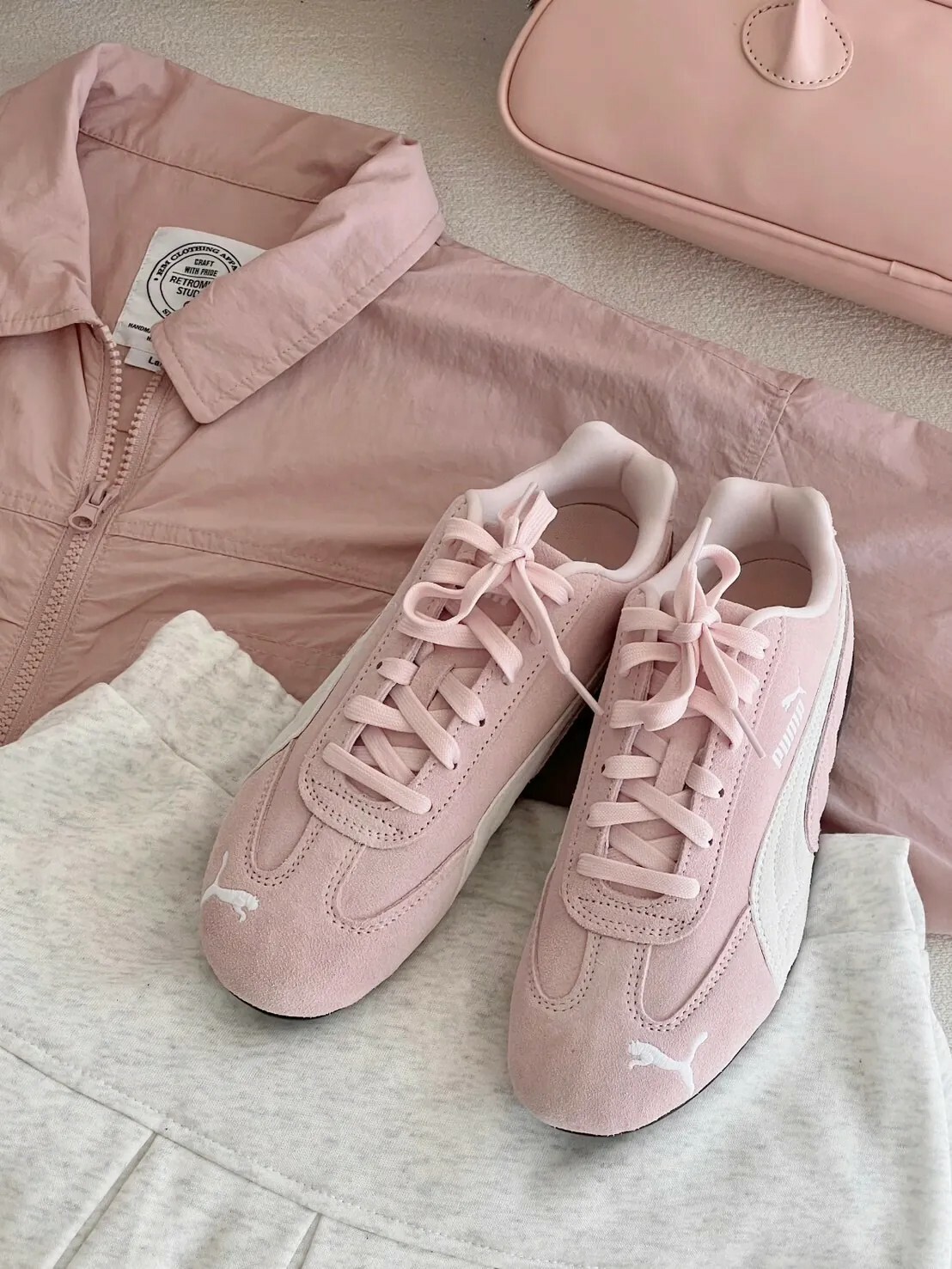 <現貨+預購> ROSÉ代言同款 PUMA SPEEDCAT OG  "Cloud Pink"  粉白 賽車鞋