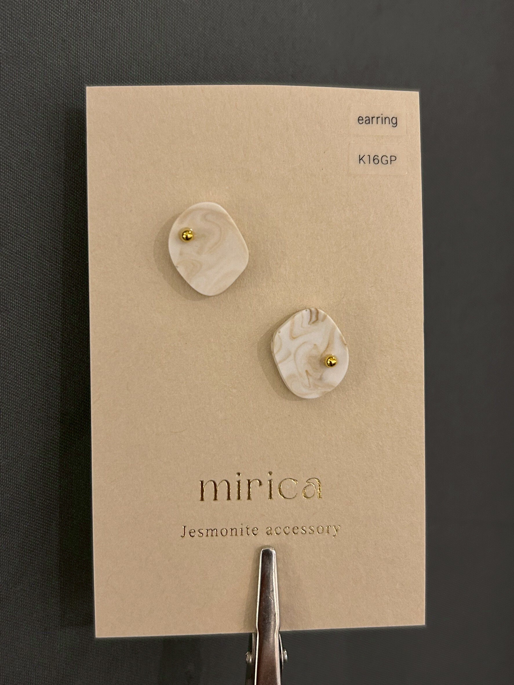 [mirica] 隨性方形耳夾 | NO.30