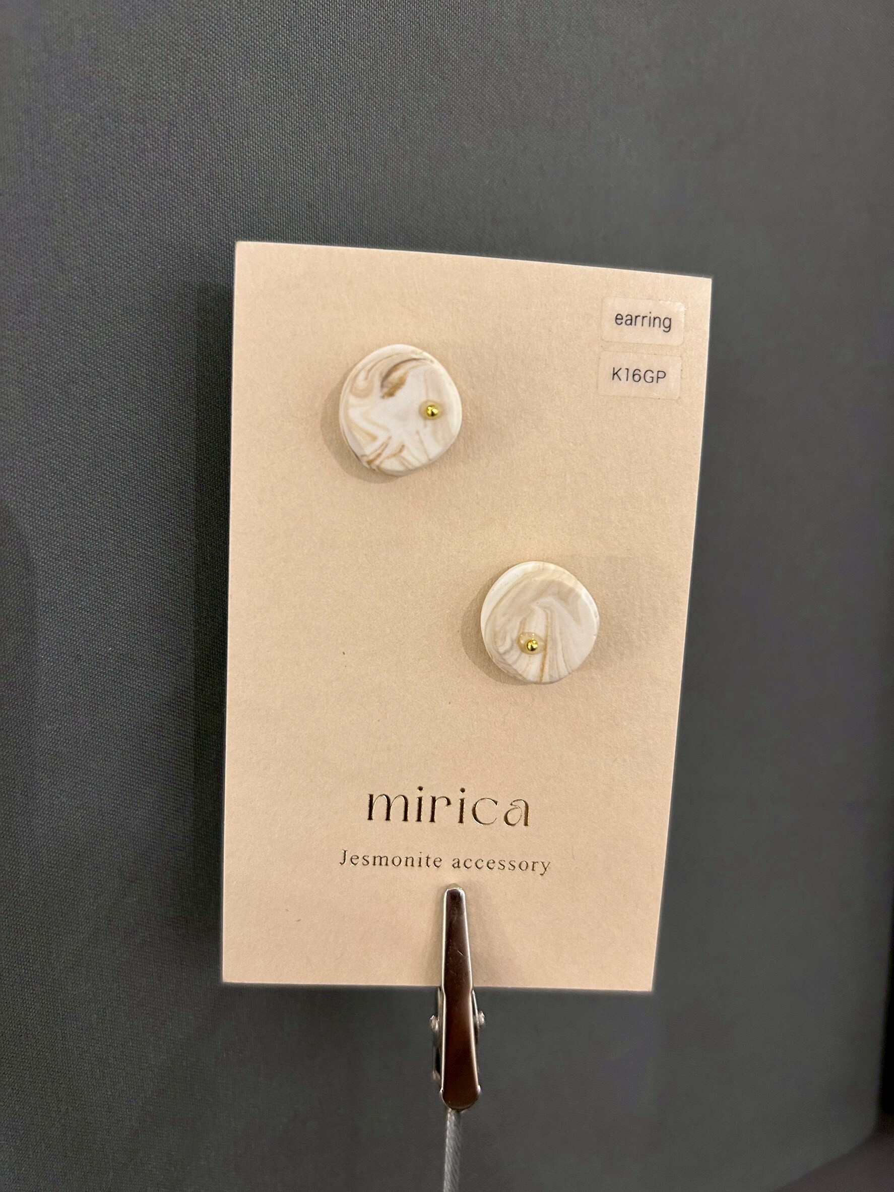 [mirica] 鈕扣耳夾 | NO.32