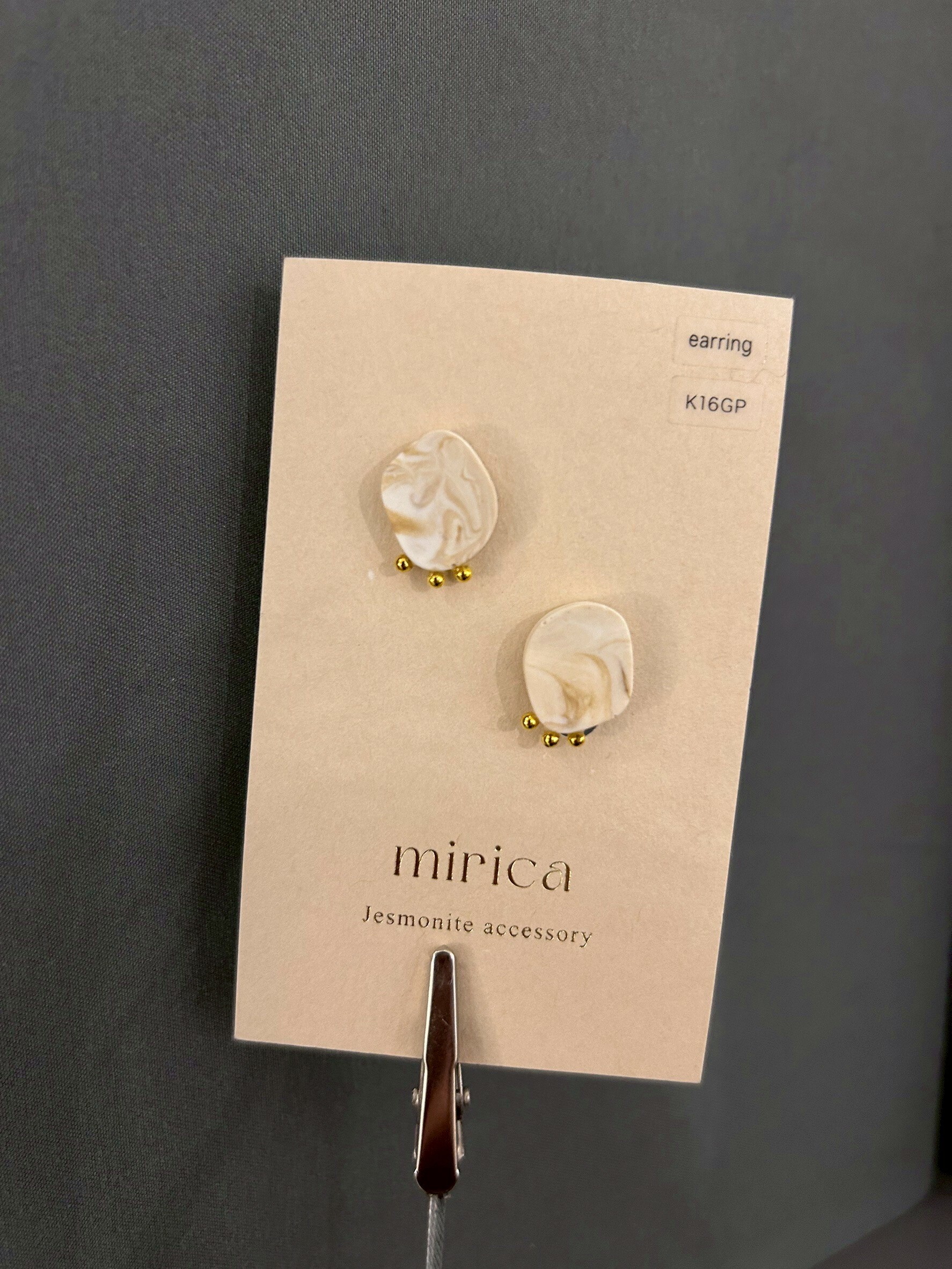 [mirica] 隨性方形耳夾 | NO.33