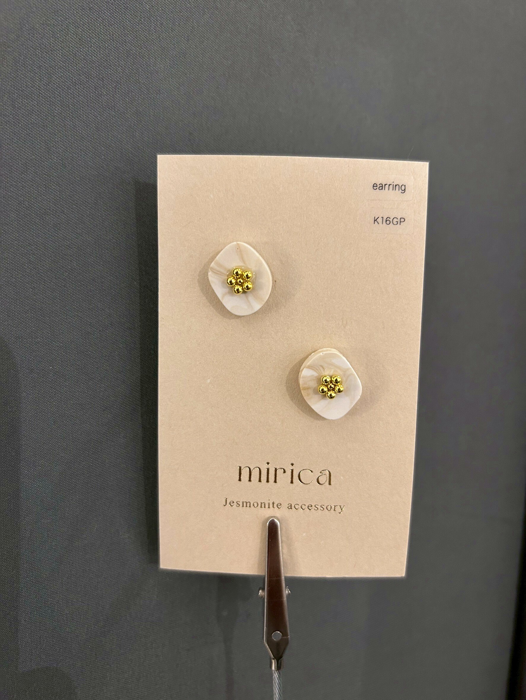 [mirica] 隨性方形耳夾 | NO.34