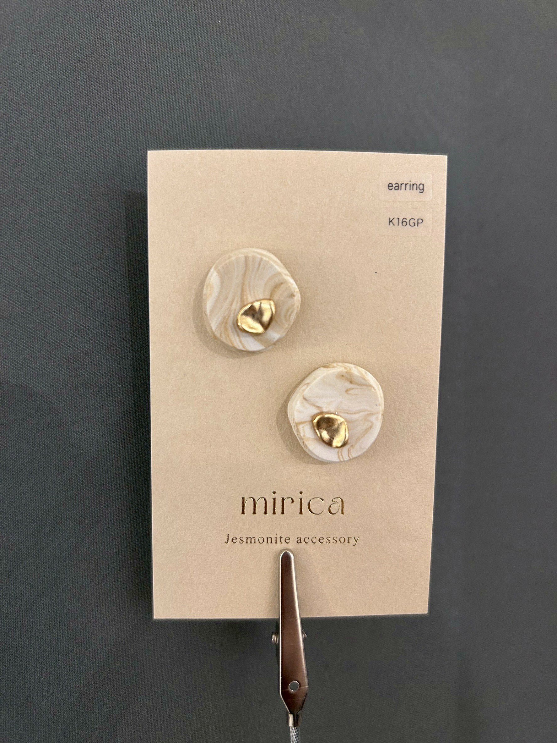 [mirica] 鈕扣耳夾 | NO.38