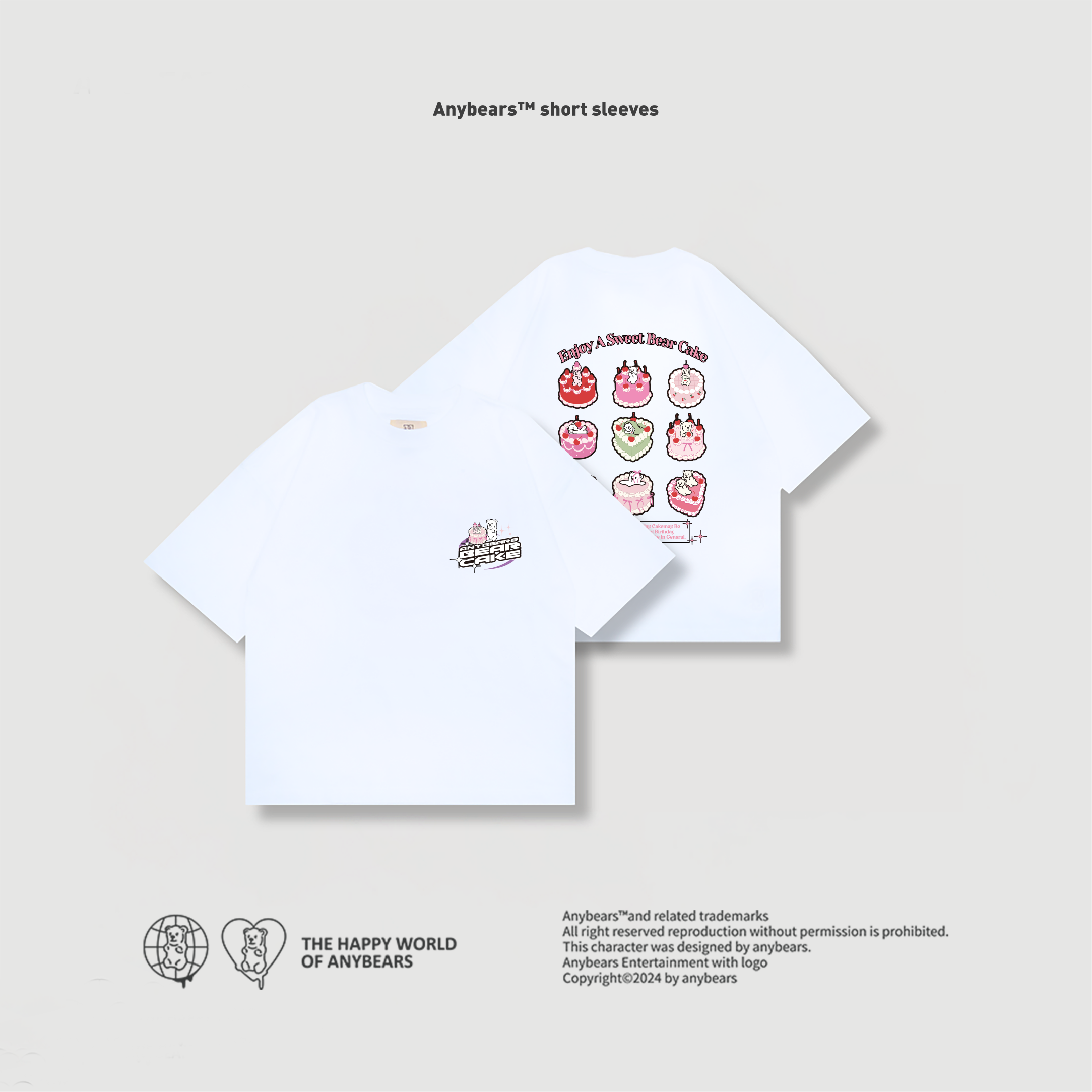 ANYBEARS® Cake BEAR 蛋糕熊 短Tee
