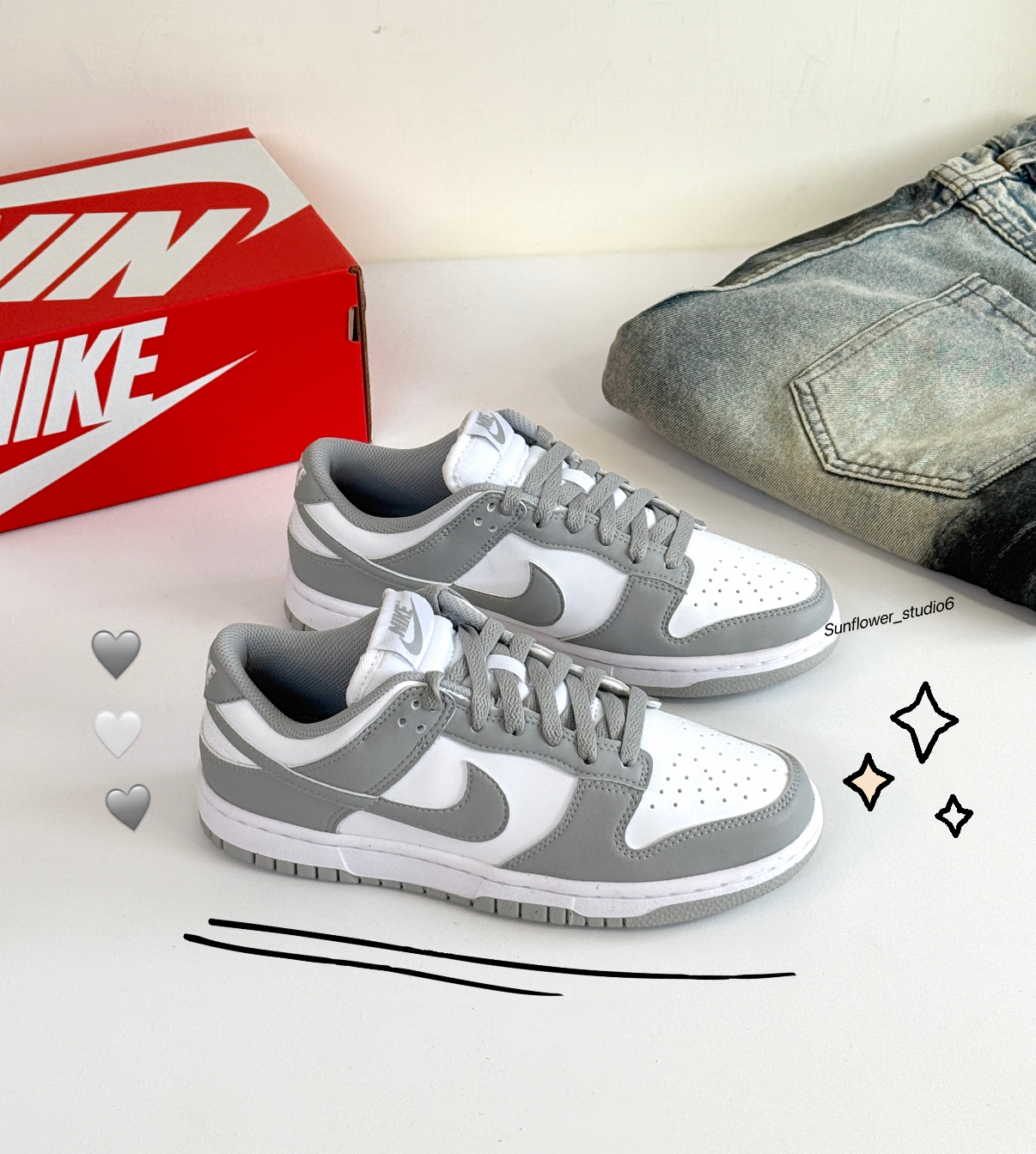 Nike Dunk Low Next Nature 環保材質 迷霧灰 灰白色 皮革 女款 DD1873-113/預購