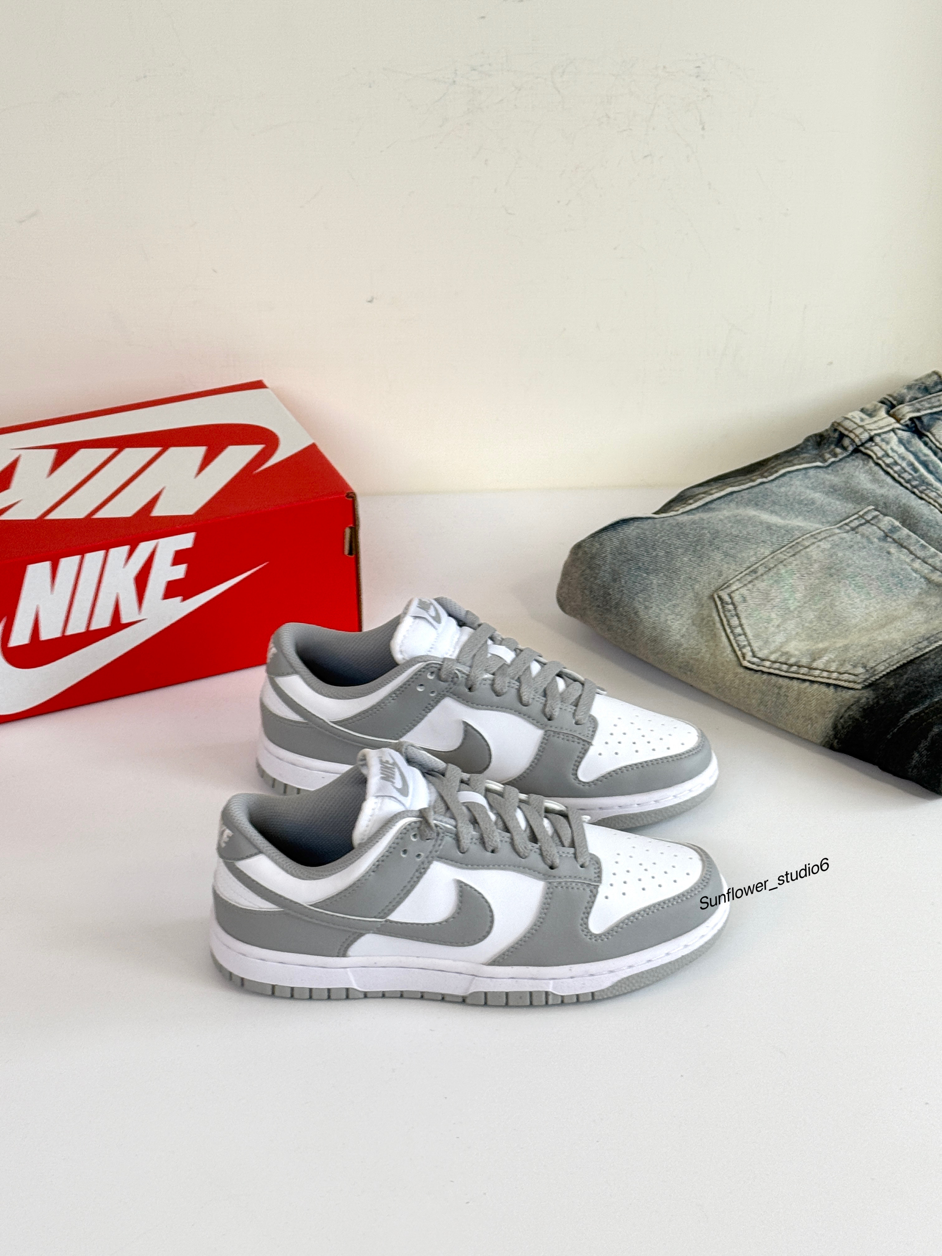 Nike Dunk Low Next Nature 環保材質 迷霧灰 灰白色 皮革 女款 DD1873-113/預購