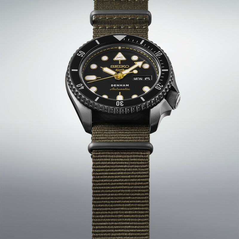 萬年鐘錶- SEIKO 5 Sports DENHAM合作推出限量版丹寧職人機械水鬼SRPL37K1