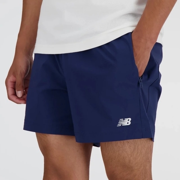 NEW BALANCE 短褲 NB 深藍 刺繡LOGO 梭織 5吋短褲 男 MS41517NNY