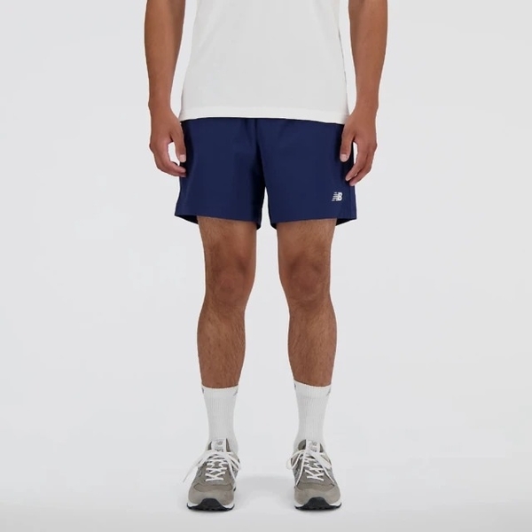 NEW BALANCE 短褲 NB 深藍 刺繡LOGO 梭織 5吋短褲 男 MS41517NNY