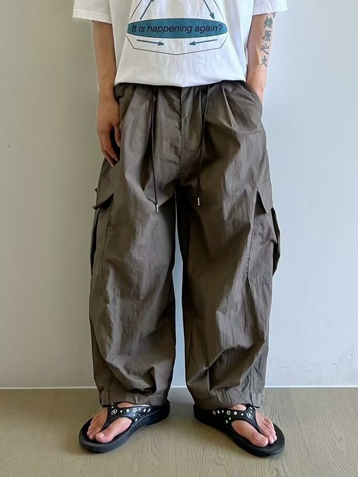 淨色工裝鬆身褲 PULSE-089P