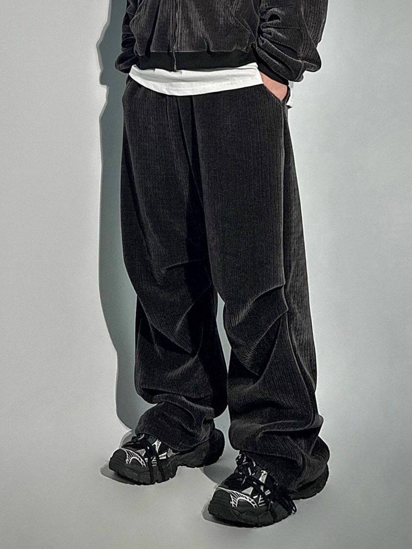 暗直紋可束腳鬆身運動褲 SUB-027P