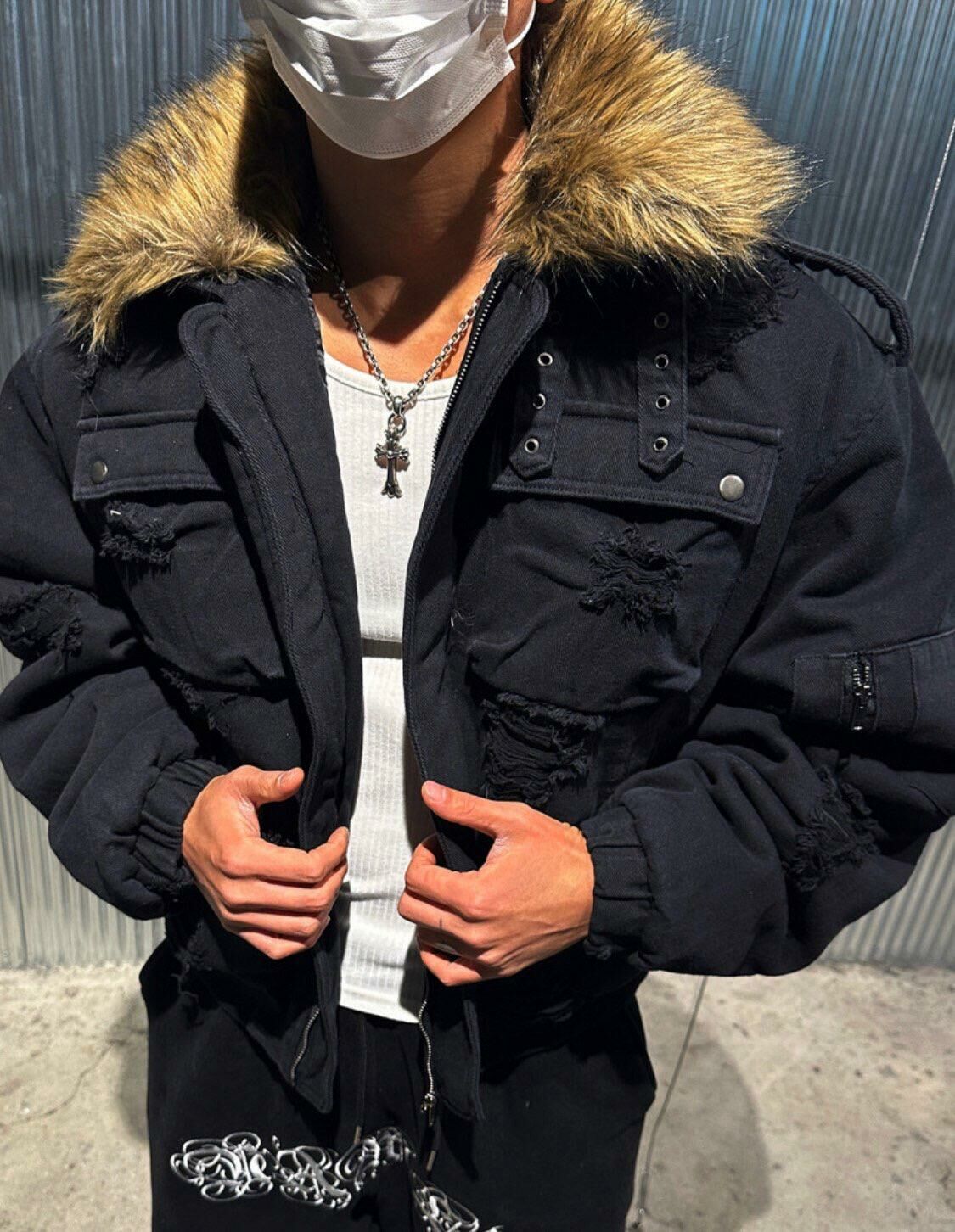 毛毛領拉鍊外套(夾棉) SUB-024JK