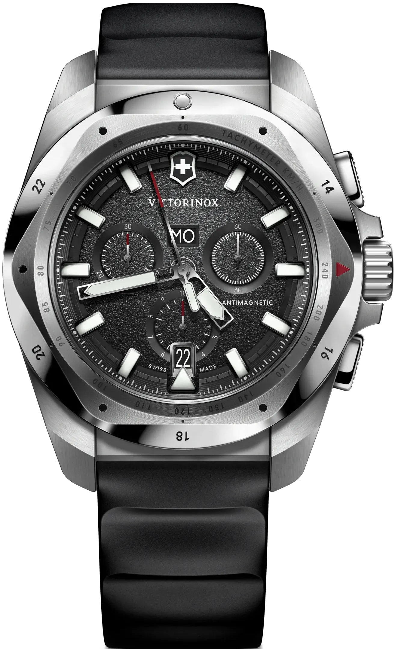 萬年鐘錶 - VICTORINOX SWISS ARMY 瑞士維氏 瑞士製造石英三眼計時200米潛水錶 241983  錶徑:43MM