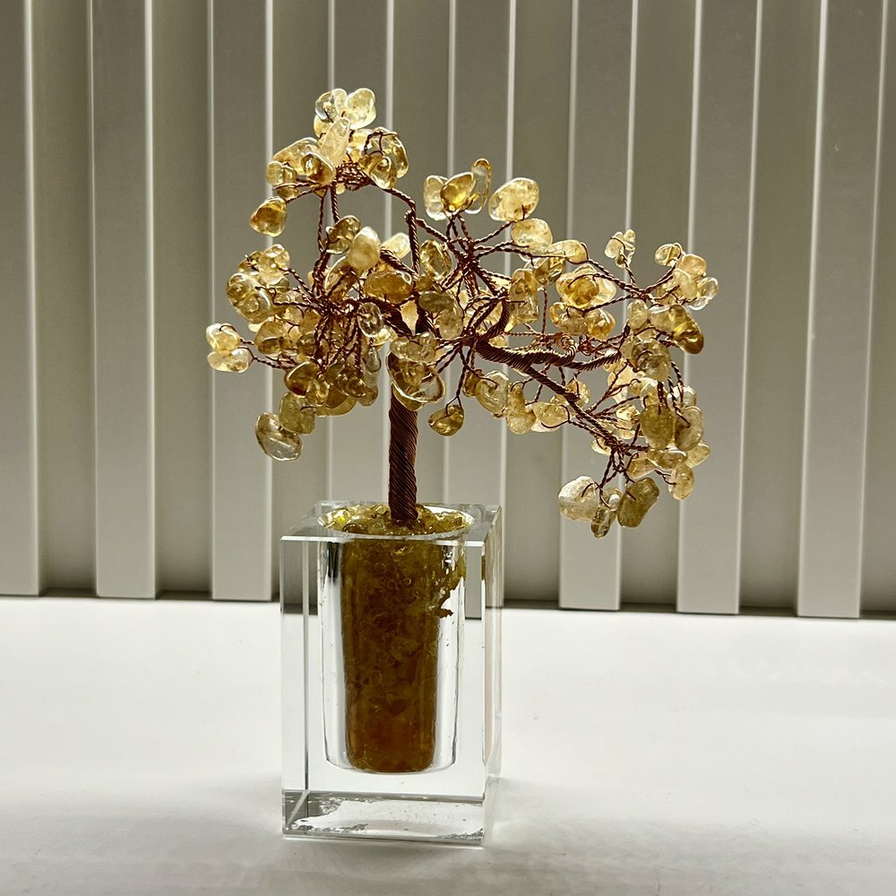 [S] GEMZ & CO BFG TRANSPARENT RECTANGULAR POT CITRINE TREE, X19 (X19)