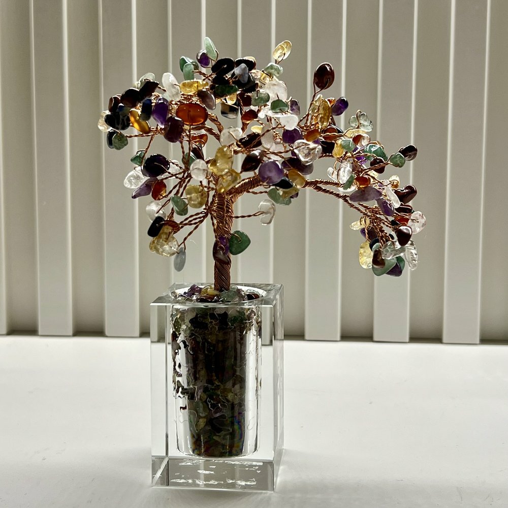 [S] GEMZ & CO BFG TRANSPARENT RECTANGULAR POT MIX QUARTZ TREE, X21 (X21)