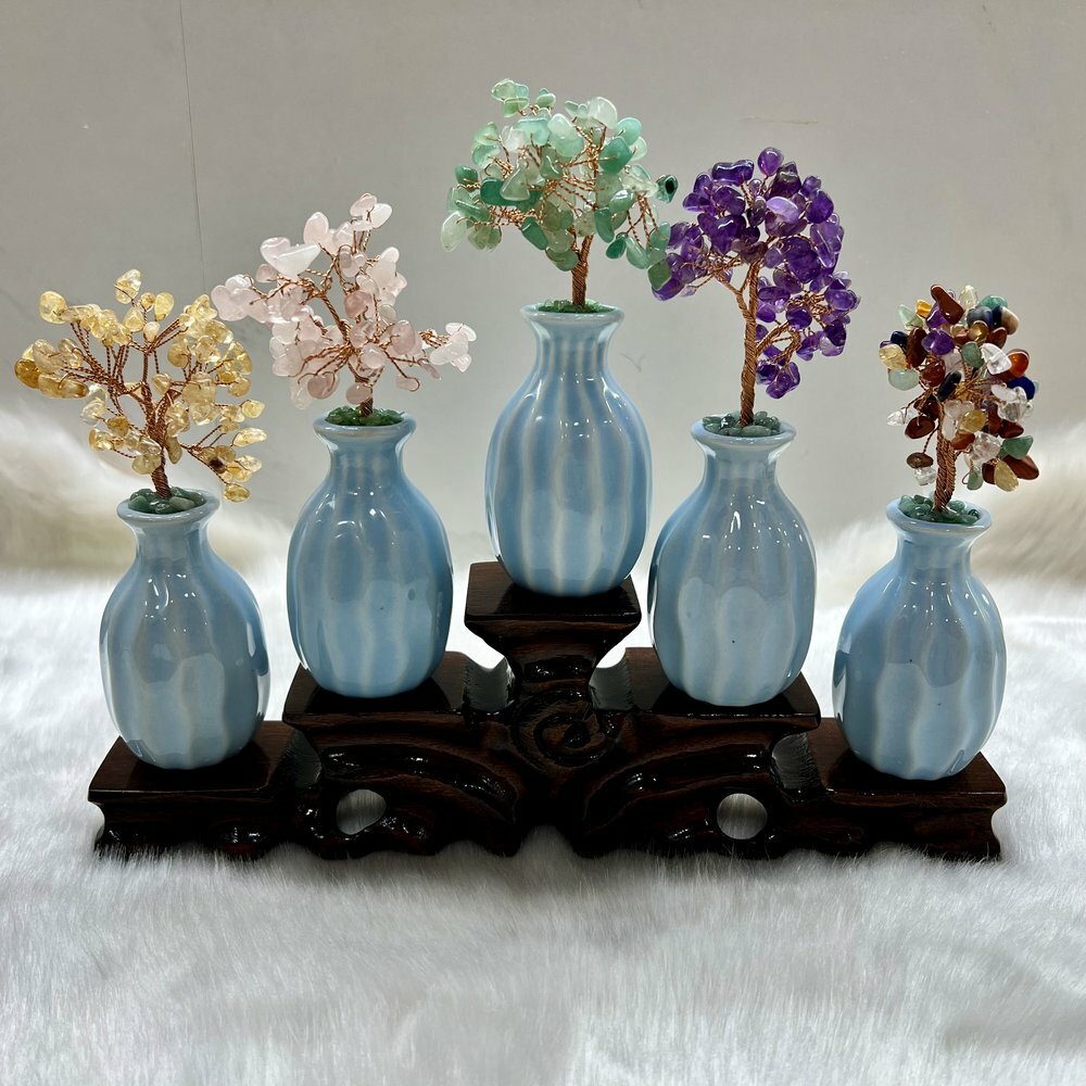 [S] GEMZ & CO BFG 5 IN 1 CRYSTAL FLOWER VASE, 5in1-VASE, X324 (X324)