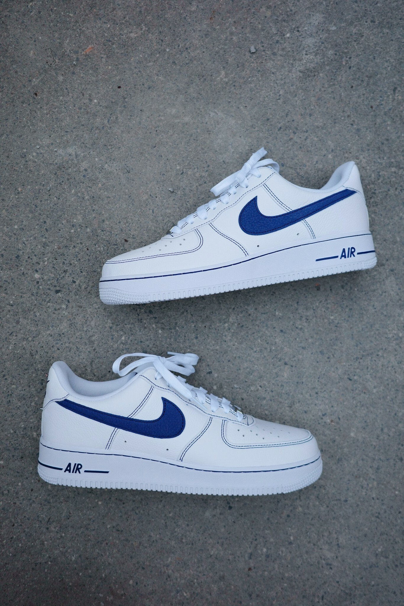 Nike Air Force 1 Low 藍縫線 白藍配色 男鞋 hq2037-100