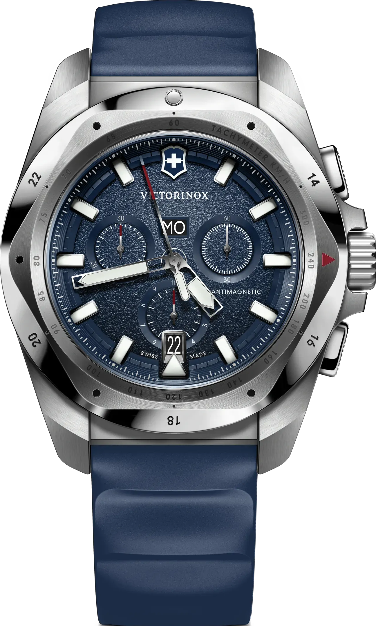 萬年鐘錶 - VICTORINOX SWISS ARMY 瑞士維氏 瑞士製造石英三眼計時200米潛水錶 241984  錶徑:43MM