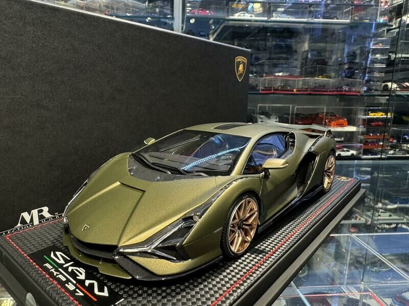 Kinsmart 1:64 Lamborghini Sian FKP 37 Ano De Construção 2019 Esteira Verde Oliva Metalico Ck82074 No07
