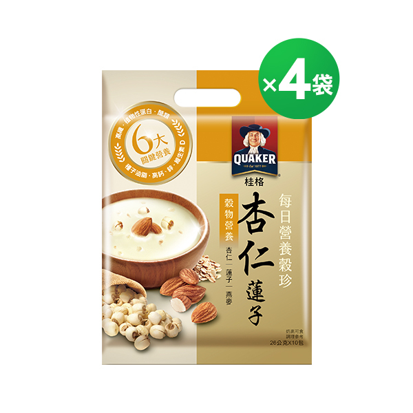 桂格 每日營養穀珍杏仁蓮子袋裝26gX10包X4袋