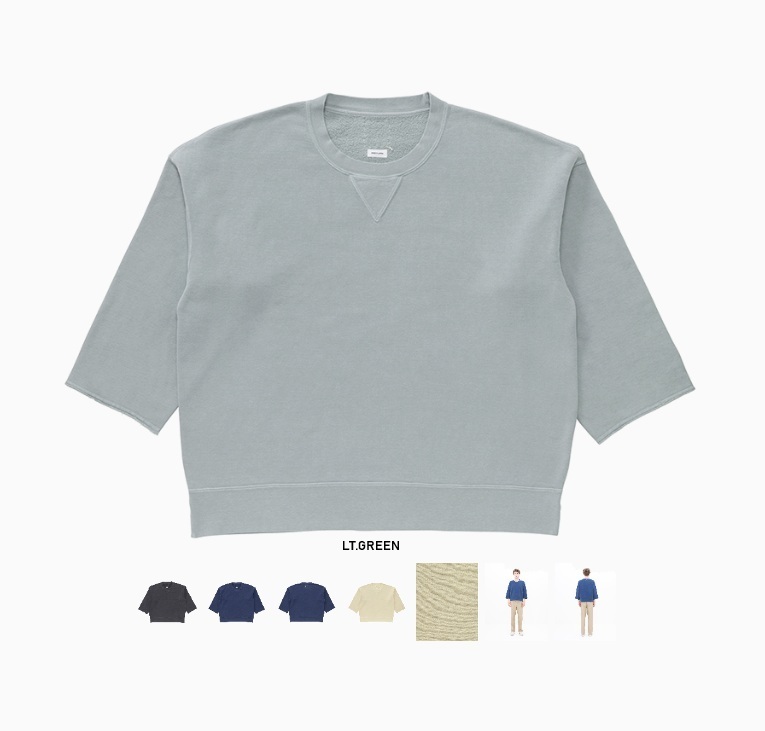 VISVIM 2025 S/S JUMBO SB SWEAT 3/4 DMGD - PRE ORDER ITEM (預訂中)