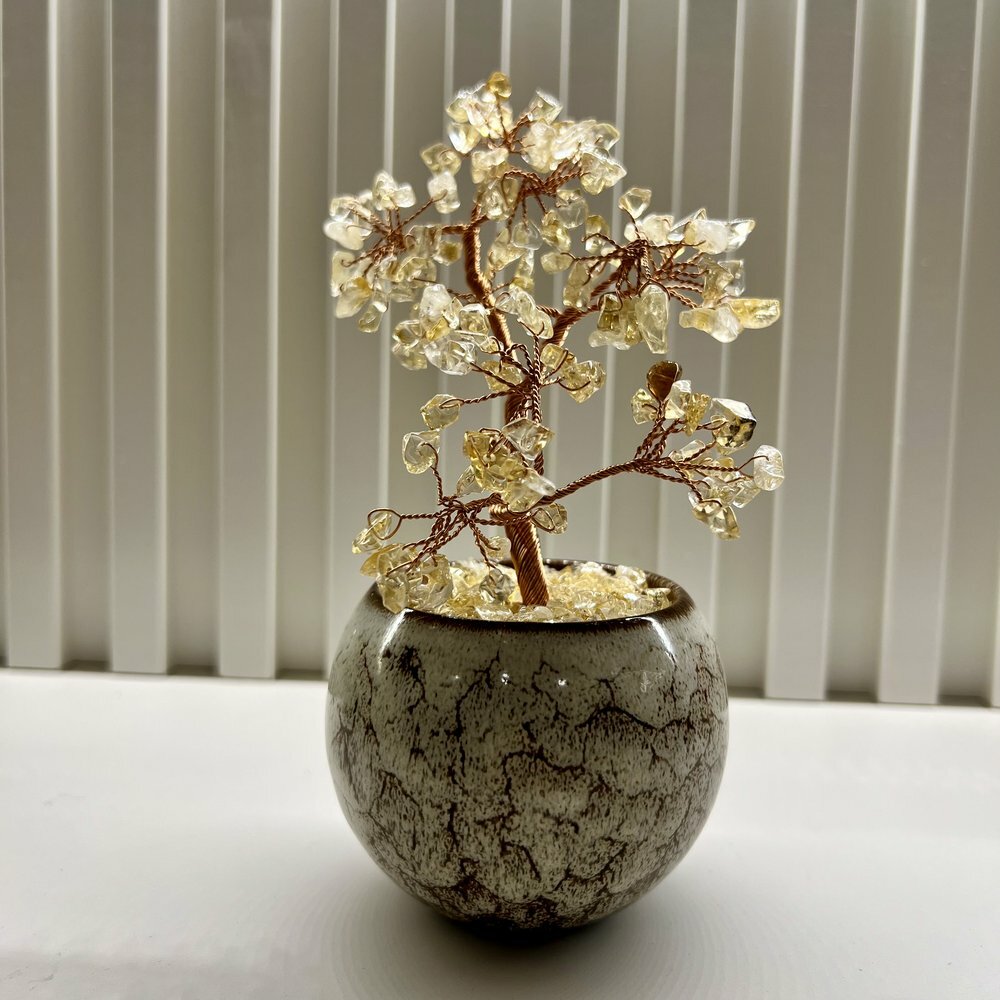 [S] GEMZ & CO HLCT CERAMIC POT TREE, CITRINE, W494 (W494)