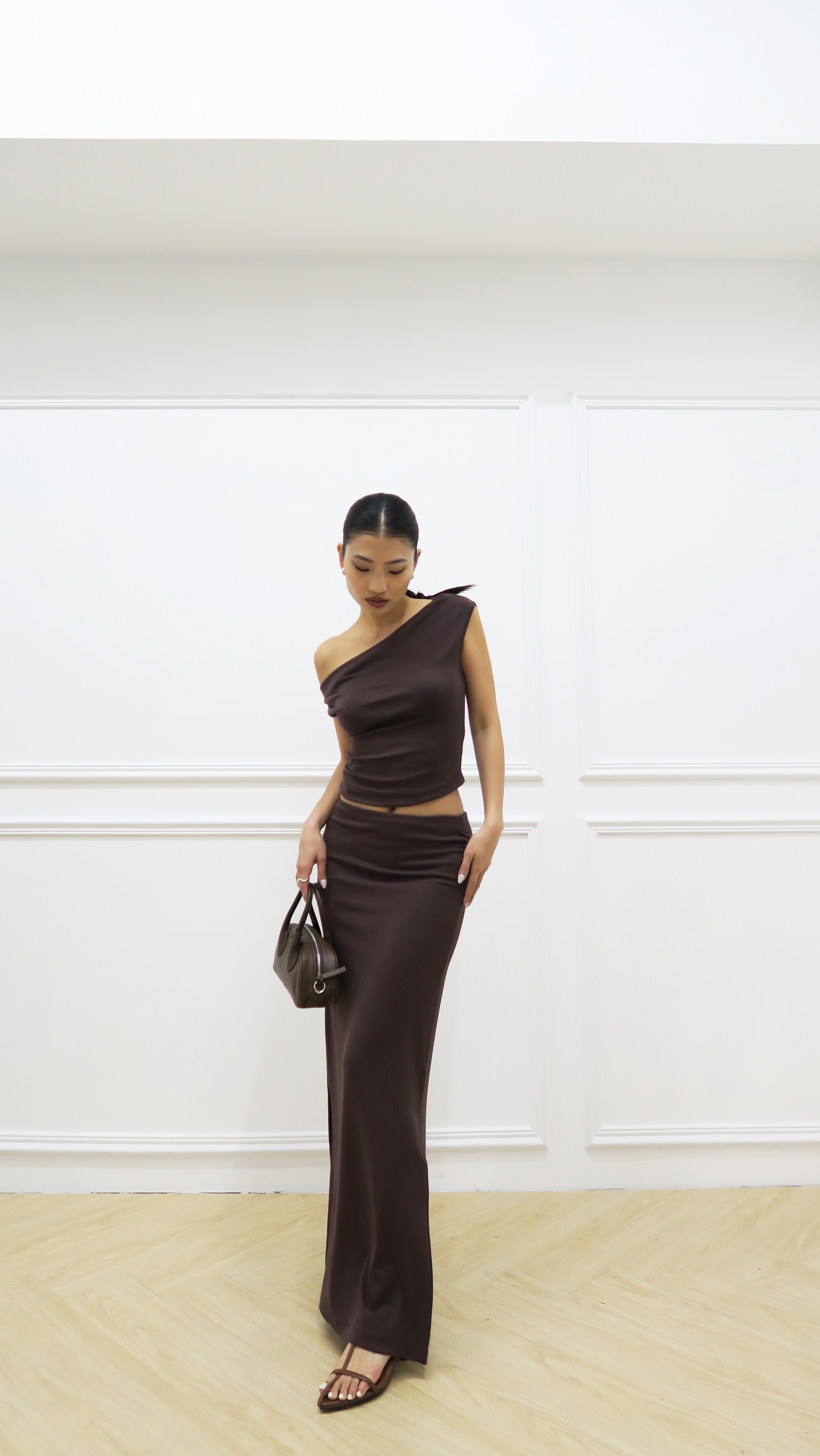 斜肩套裙-單上衣