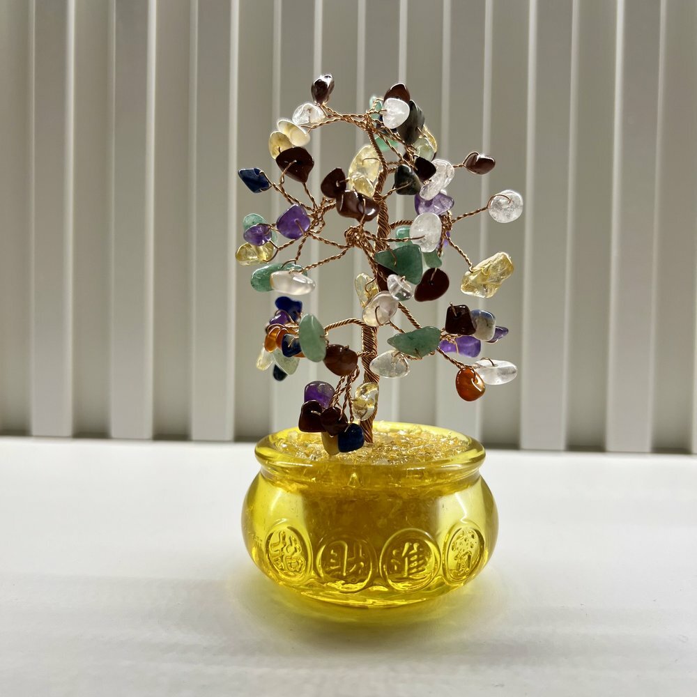 [S] GEMZ & CO BFG MINI JU BAO PEN POT MIX QUARTZ TREE, X7 (X7)