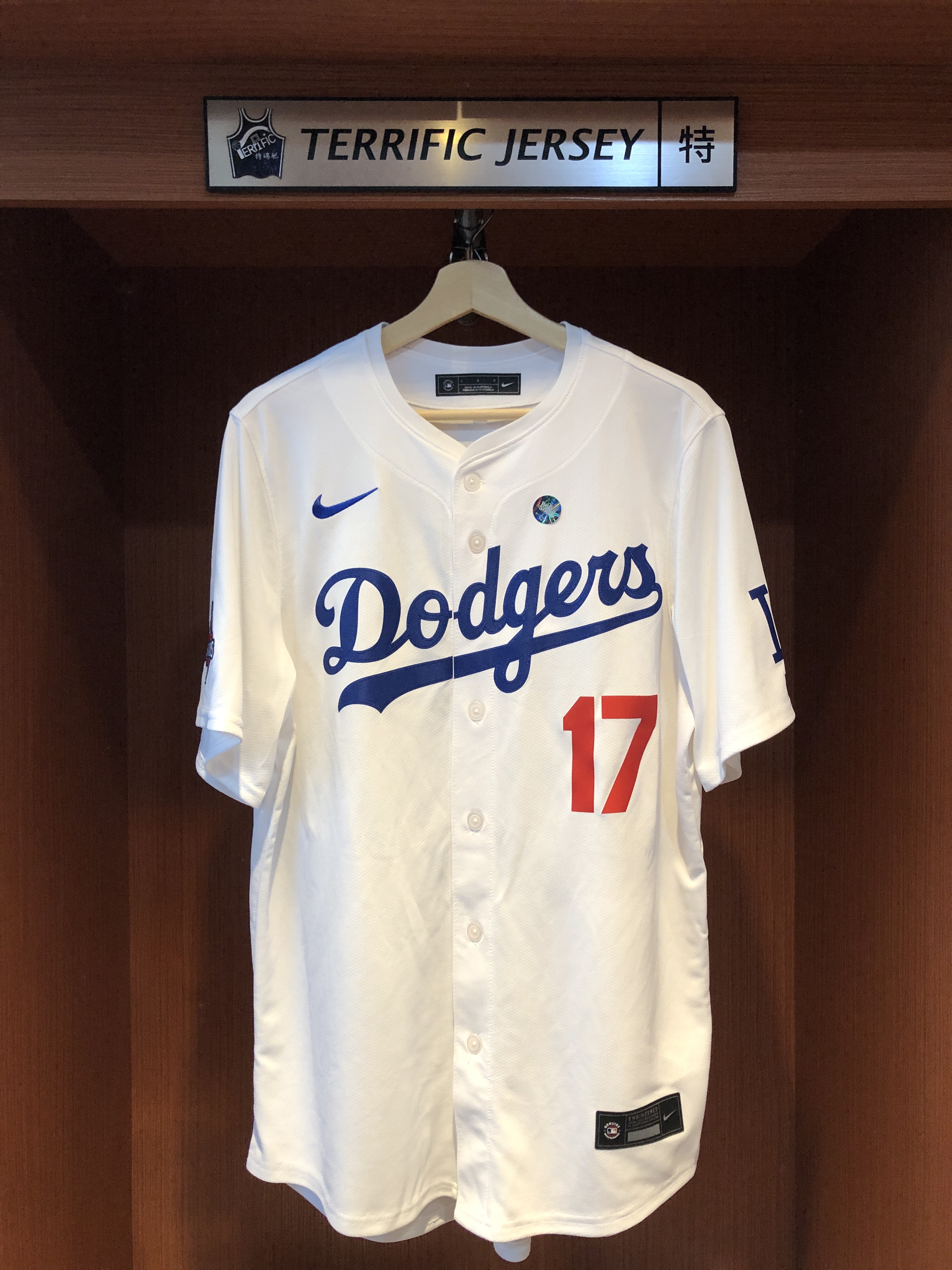 MLB球衣 Shohei Ohtani 洛杉磯道奇白 大谷翔平 漢字 冠軍臂章 Nike Limited Player Name Jersey 球迷版 熱轉印 全新