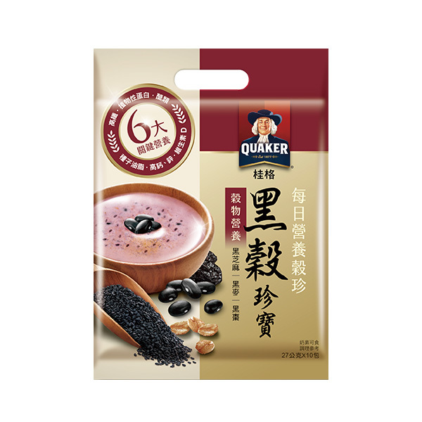 桂格 每日營養穀珍黑穀珍寶袋裝27gX10包X4袋