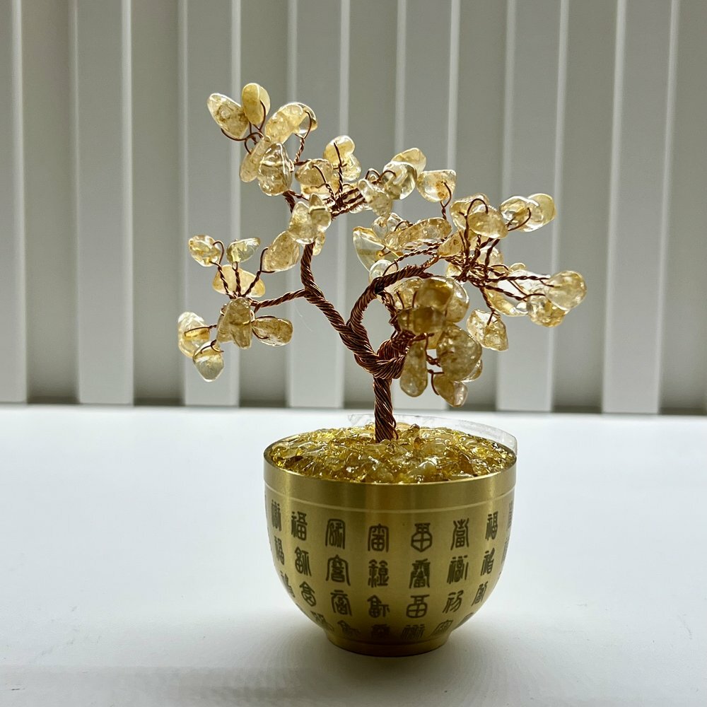 [S] GEMZ & CO BFG MINI COPPER POT CITRINE TREE, X12 (X12)