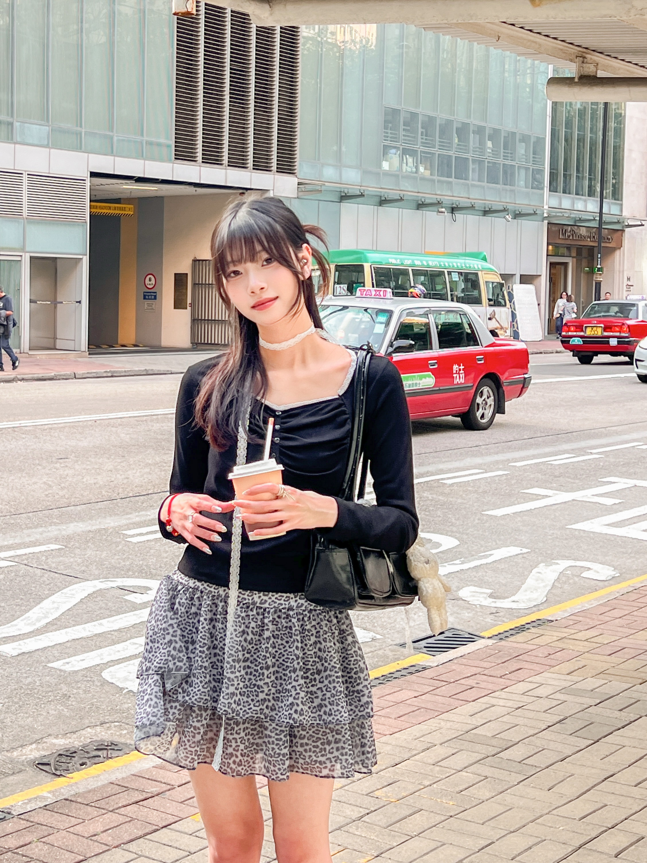 唯美芭蕾風蕾絲頸帶Top Set