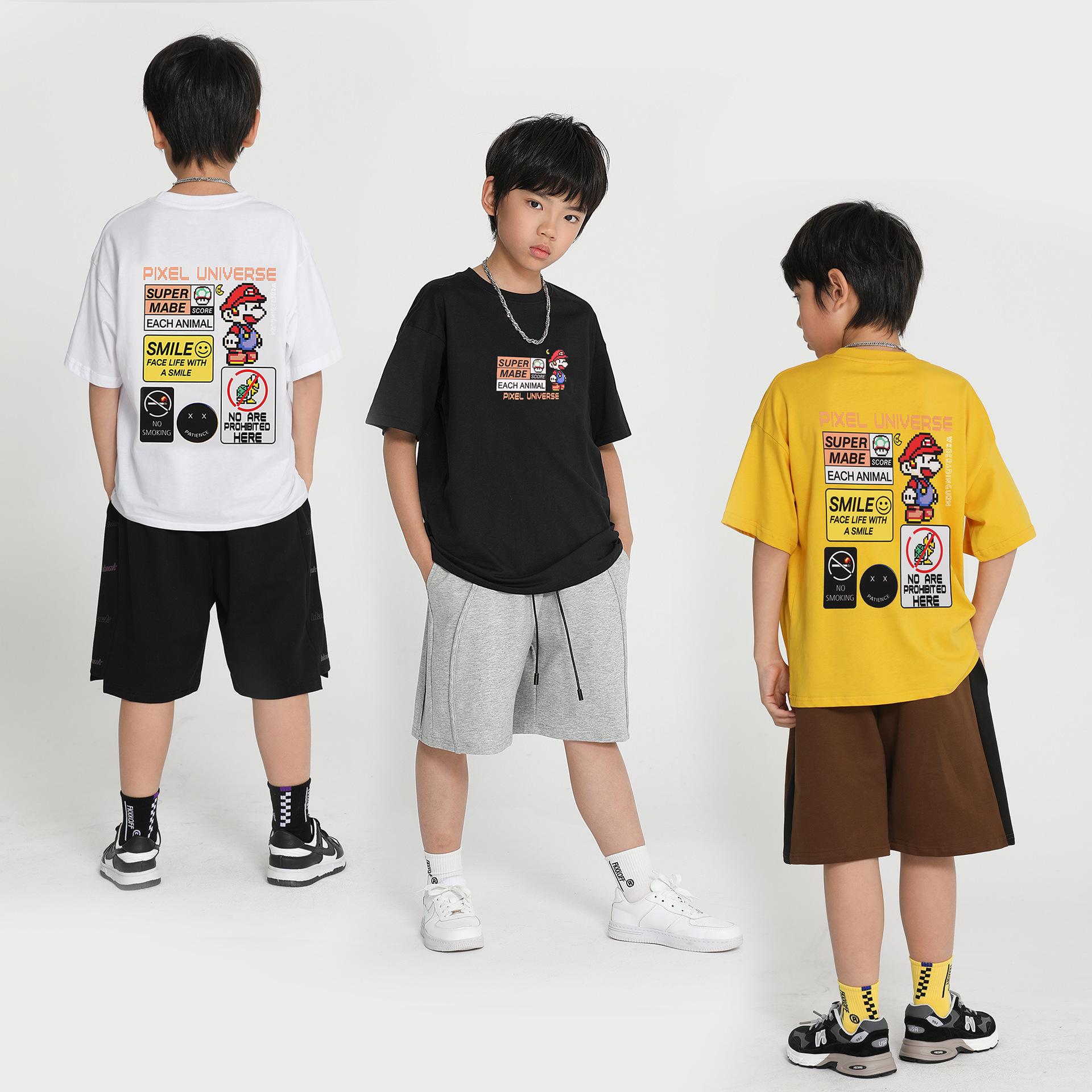 超級瑪莉像素印花T