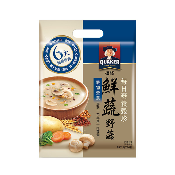 桂格 每日營養穀珍鮮蔬野菇袋裝25X10包X4袋