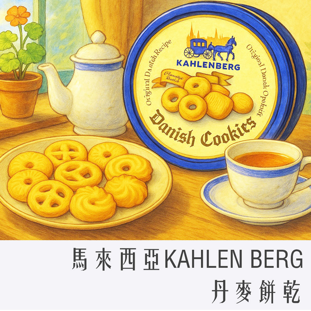 馬來西亞 KAHLEN BERG 丹麥餅乾 圓鐵盒 114g
