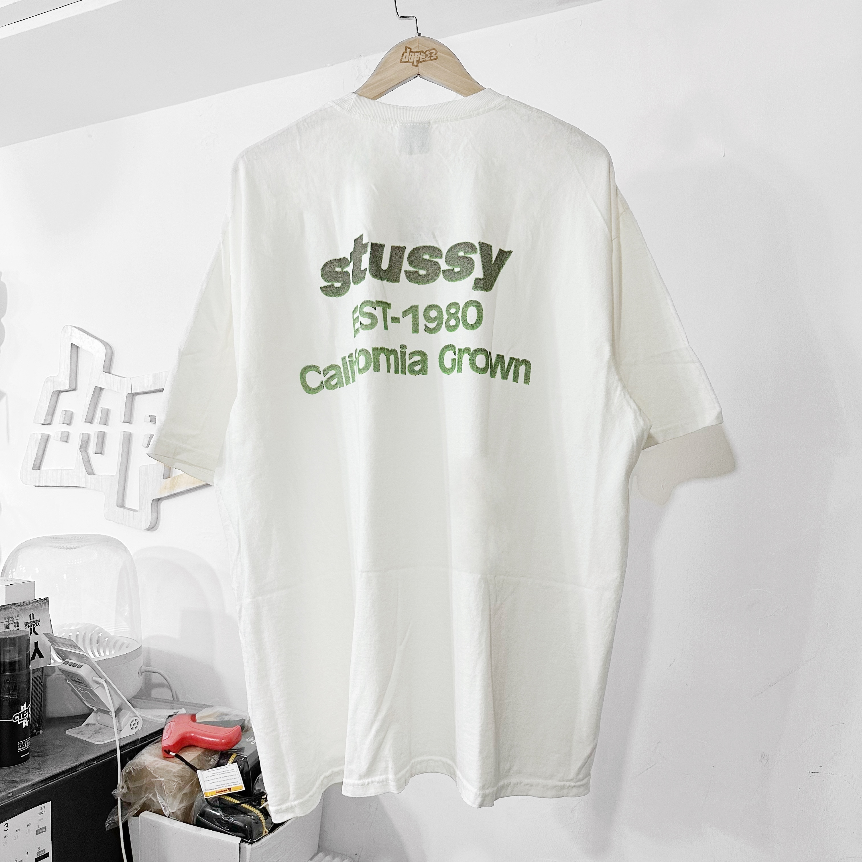 STÜSSY California Grown Pigment Dyed T-Shirt Natural 米白色