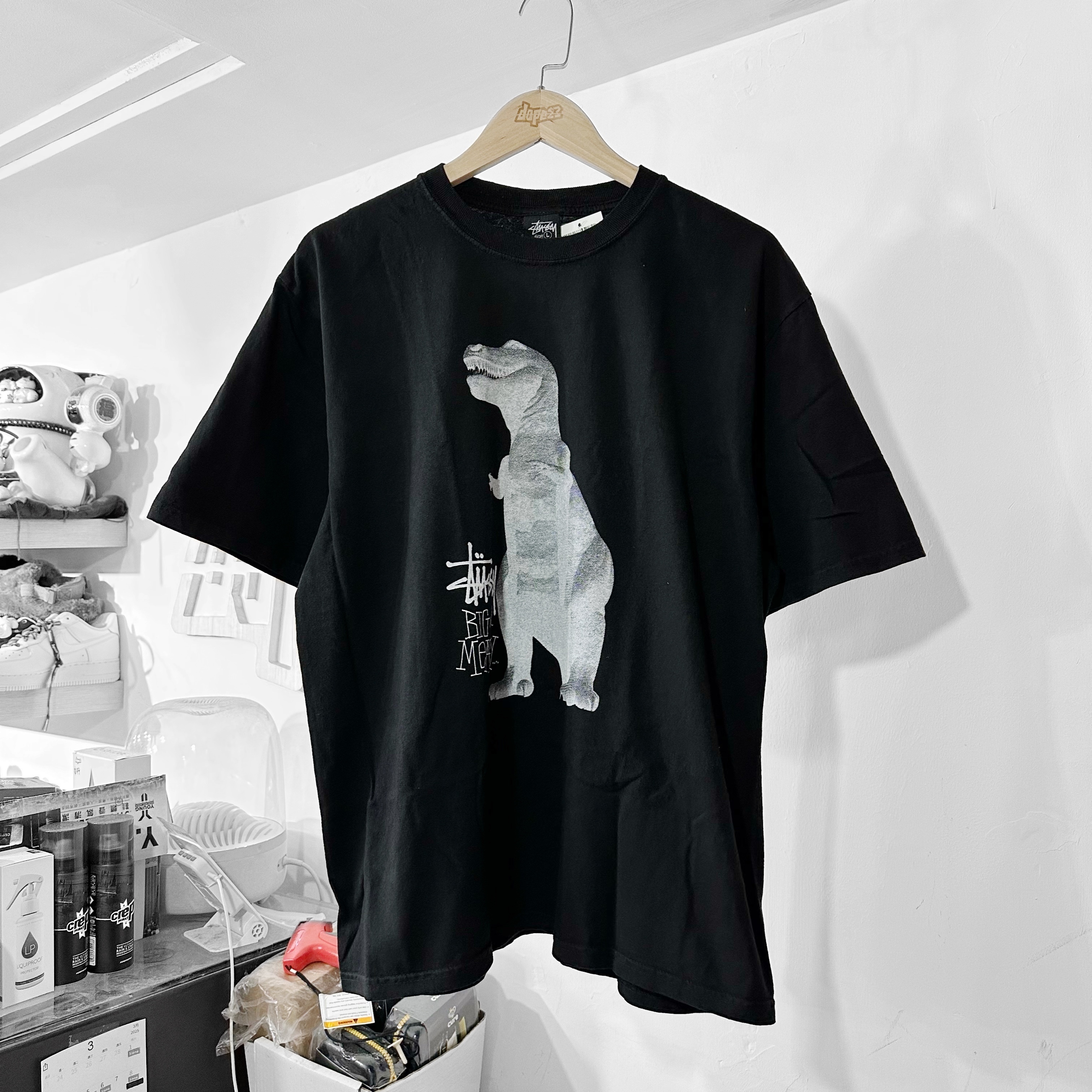 ★人気【Stussy】★Big & Meaty Pigment Dyed T-Shir.t★Black★ Stussy Big and Meaty Pigment Dyed Black Tee | Senikersku