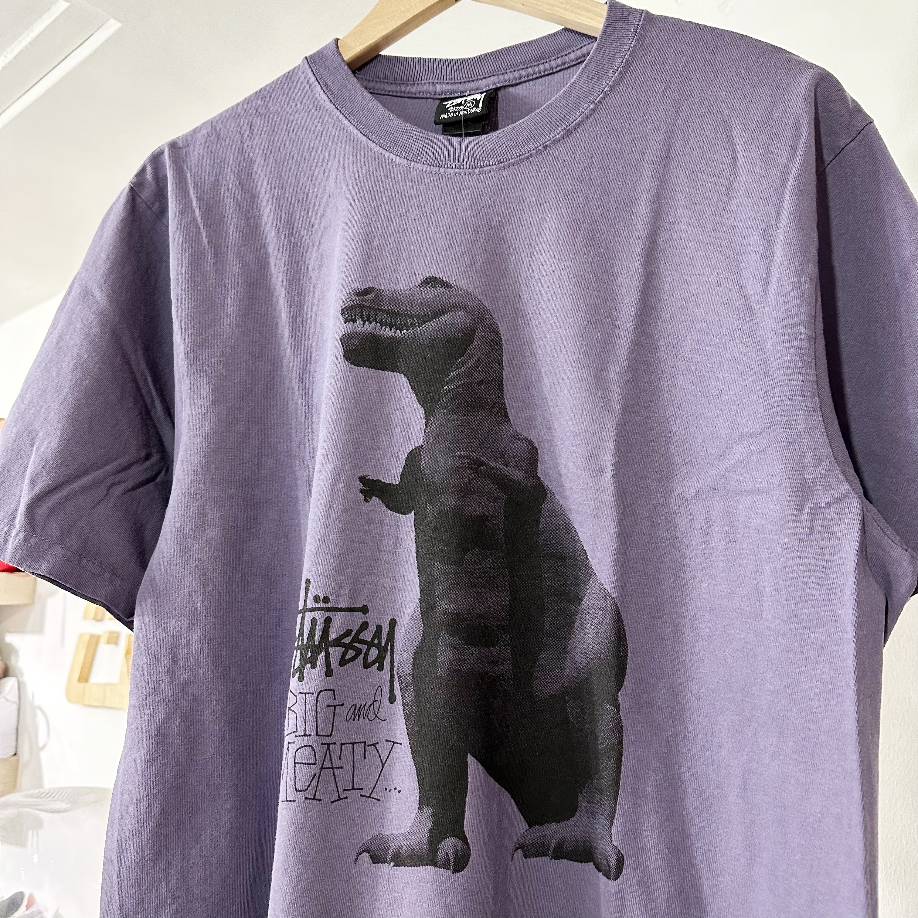 STÜSSY  Big & Meaty Pigment Dyed T-Shirt Grape