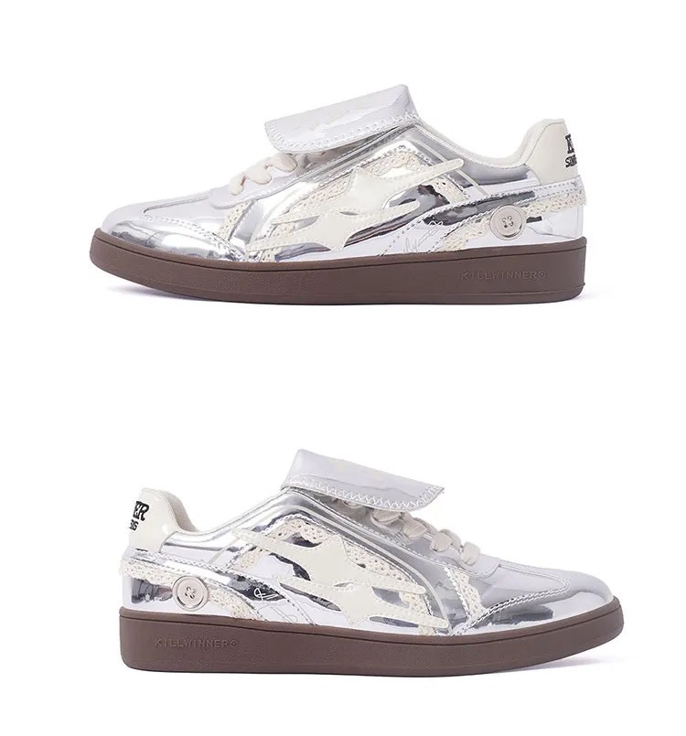 [限量發售] AC-8138 Killwinner 銀色 蕾絲 德訓鞋