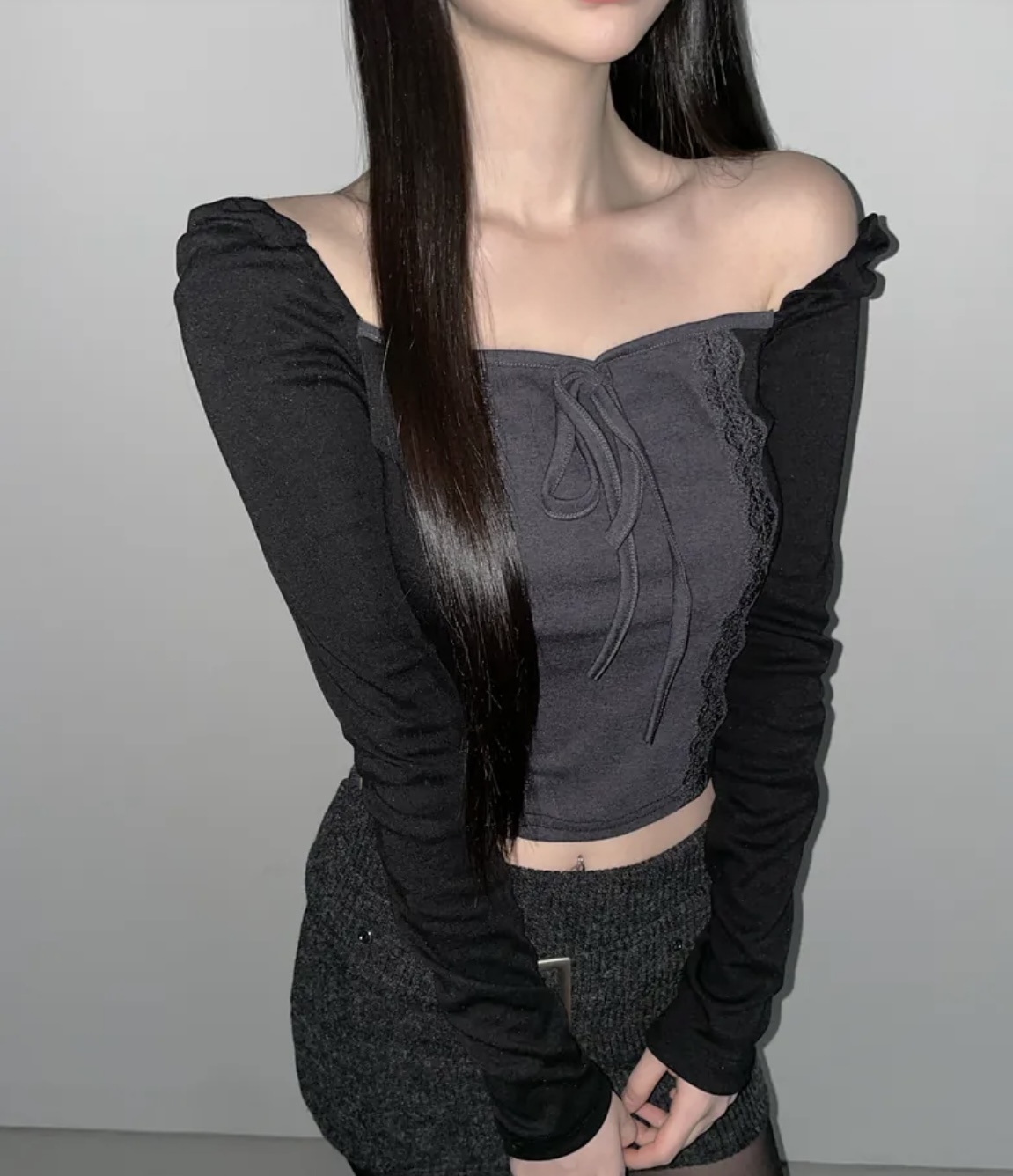 Toz Lace Coloured Top