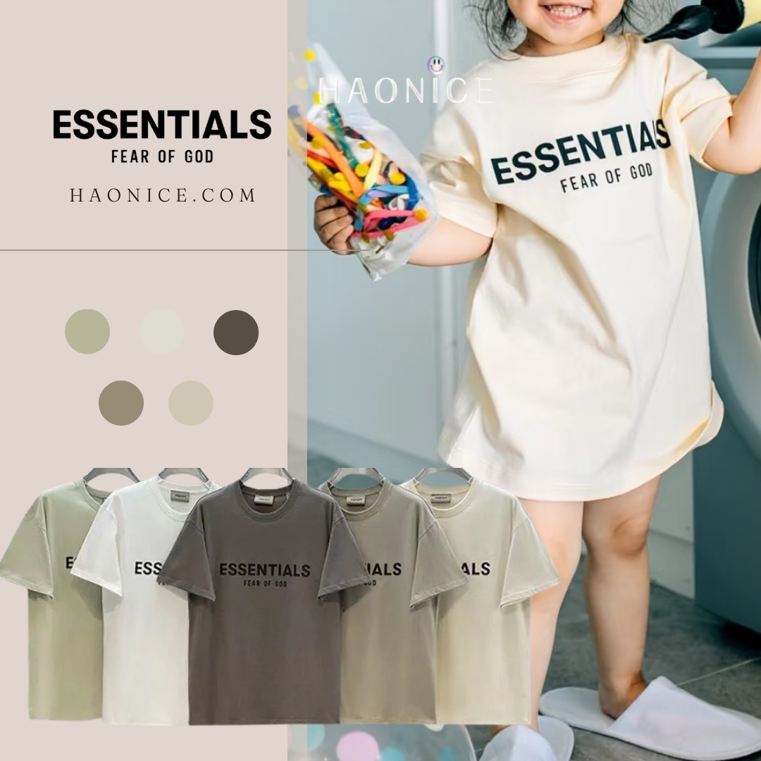【Haonice品牌童裝】 24SS 童裝👶 ESSENTIALS 夏季短袖 字母logo棉質 休閒 六色可選