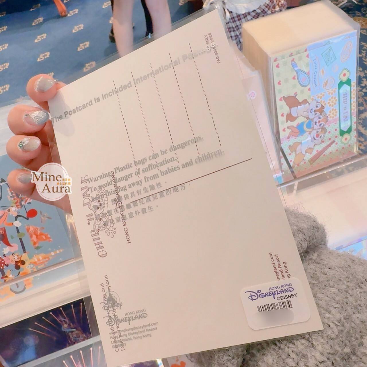 奇奇蒂蒂 Chip 'n Dale 香港傳統系列 梳妝台圖案 明信片 -香港迪士尼樂園