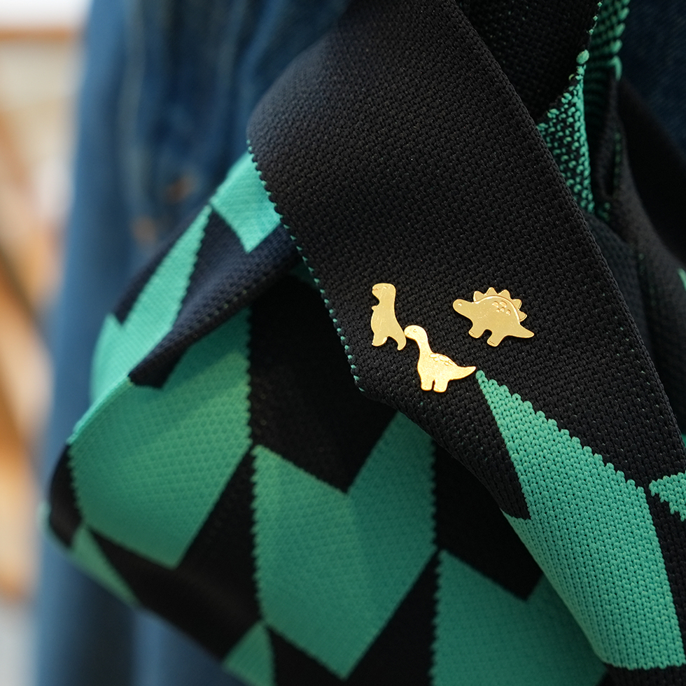 樂洋 Leyan Ｘ Adorabili 聯名恐龍胸針 (一組3入)