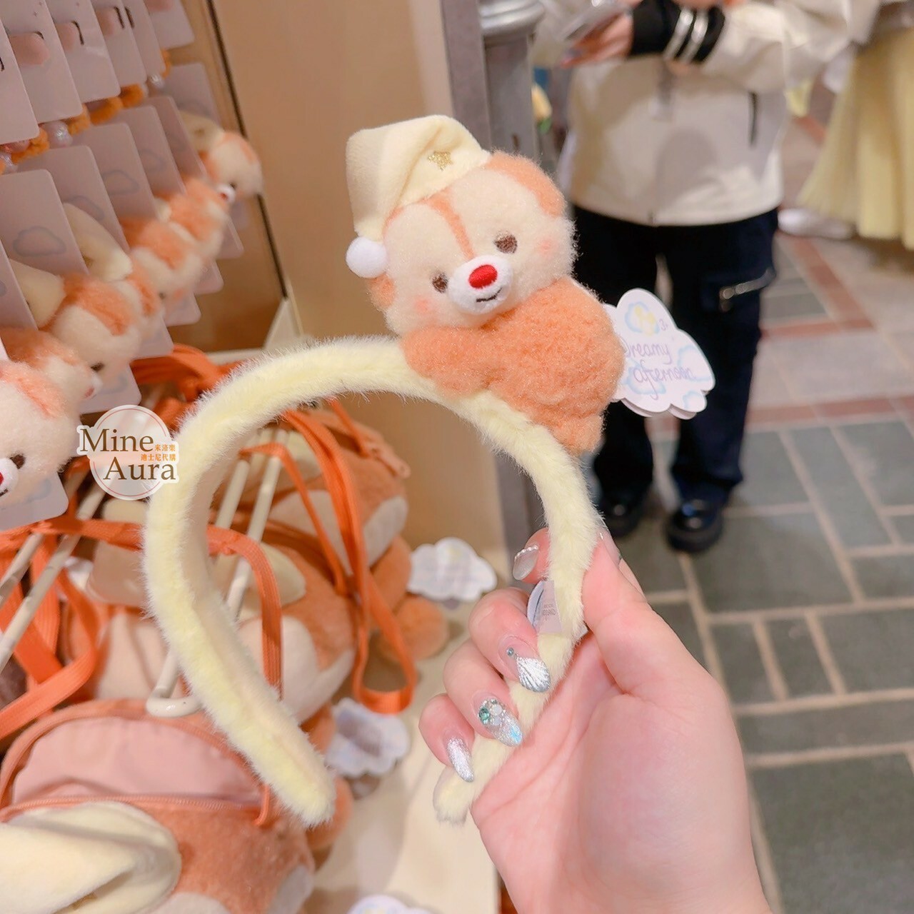 Dreamy Afternoon 系列 紅鼻 蒂蒂 Dale 趴姿 趴趴 絨毛造型 髮圈 髮箍 奇奇蒂蒂 Chip 'n Dale -香港迪士尼樂園