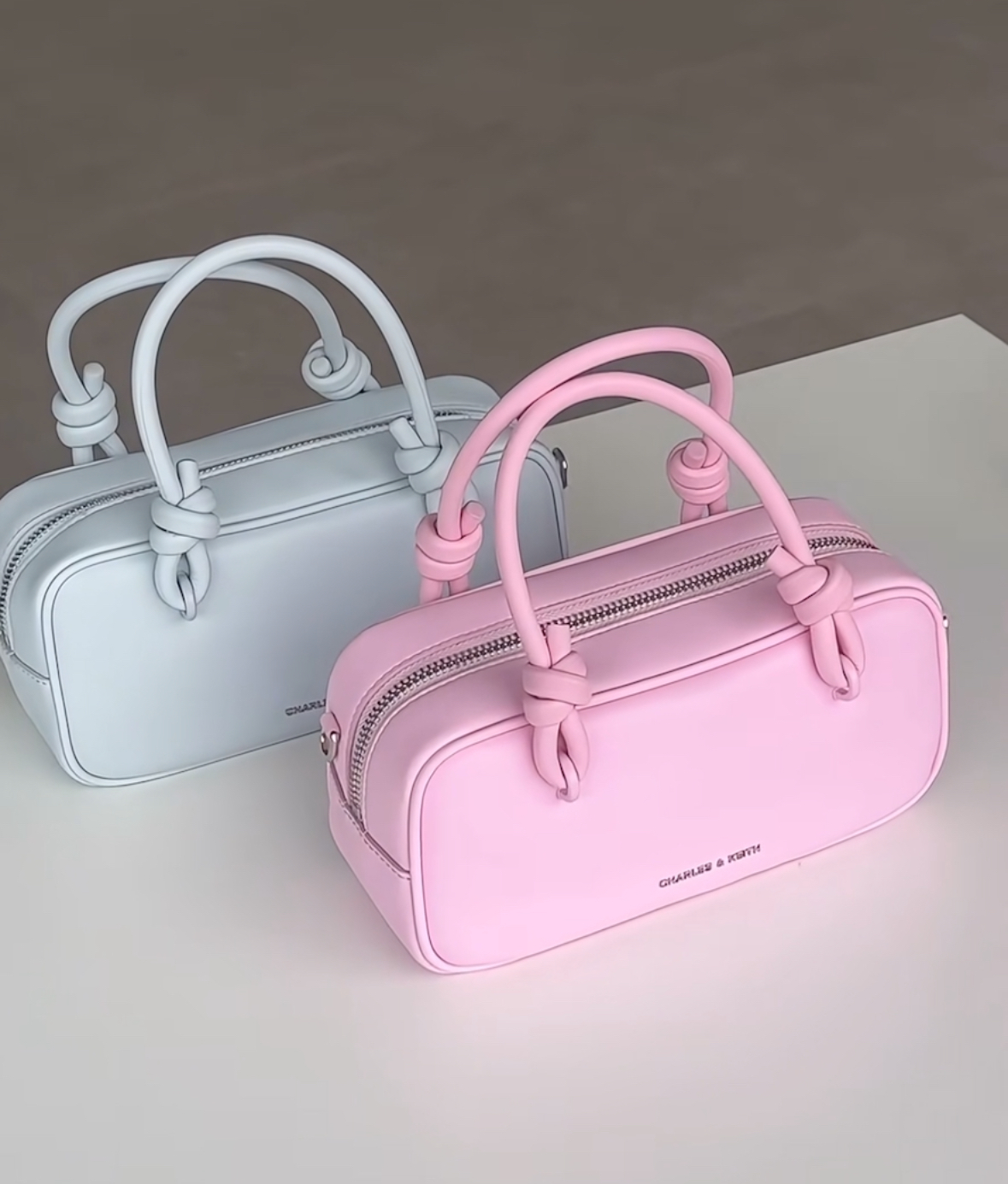 Charles & Keith 小CK 軟糖保齡球包 奶油色系 皮革 手提包 肩背包 4色/預購