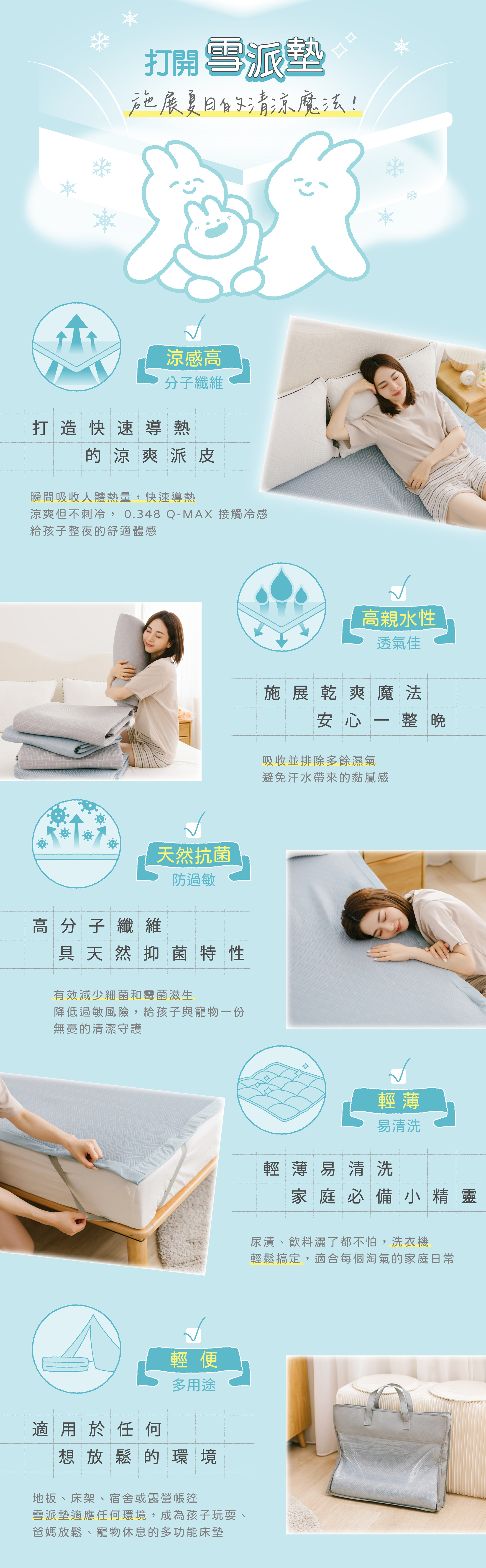 冰分子涼墊,涼感床墊,夏季涼床,透氣床墊,冰分子涼感床墊推薦,夏季必備涼感床墊