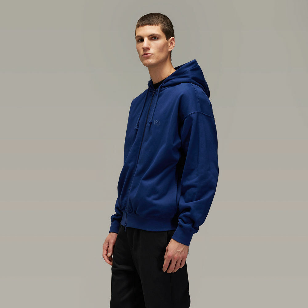 【 Y-3 M FT ZIP HODDIE 拉鍊連帽外套 - 藍 】
