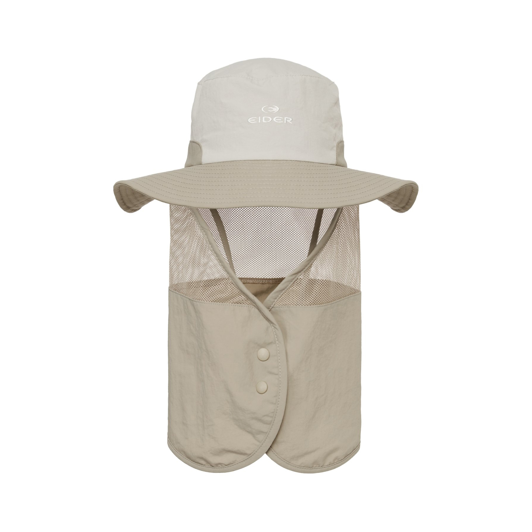 【EIDER】可拆式防曬頸簾圓盤帽/25EDUA25C07-[抹茶綠、淺米]