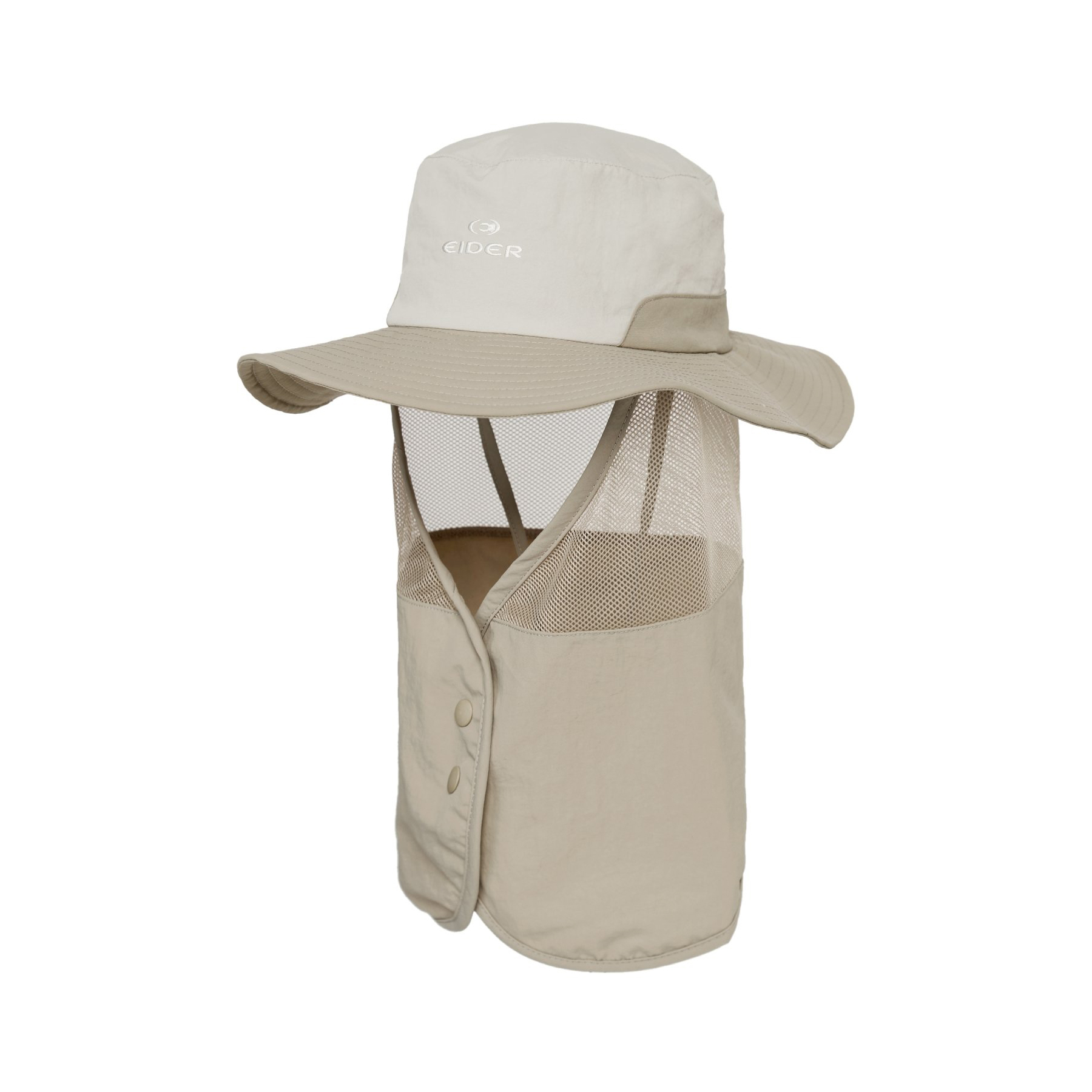 【EIDER】可拆式防曬頸簾圓盤帽/25EDUA25C07-[抹茶綠、淺米]